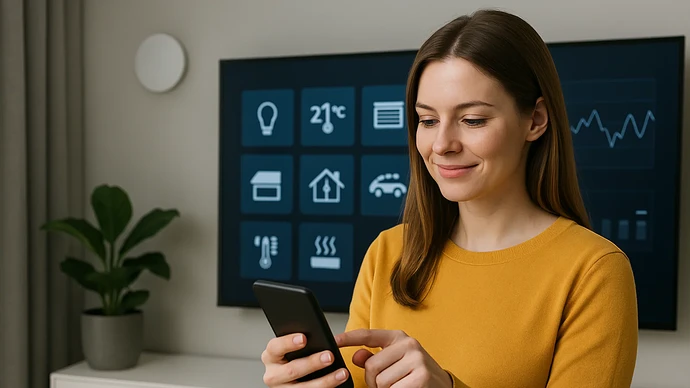 Lisa mit ihrem Smart Home